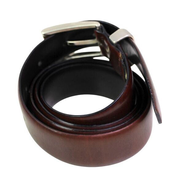 CLASSIC BROWN GENUINE LEATHER 1 1/8"Wd CASUAL DRESS MEN'S BELT Sz 38/95 (R78 - Picture 4 of 13